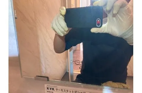 熊本市東区・K様・浴室鏡のウロコ取り